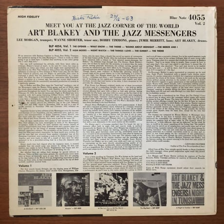 ART BLAKEY - Meet You at The Jazz Corner of The World Vol.2 (BLUE NOTE BLP4055)