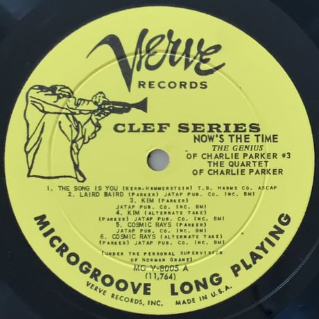 CHARLIE PARKER - Now's The Time (VERVE MGV-8005)