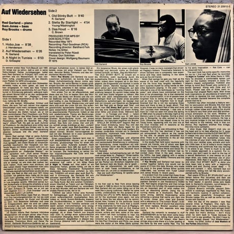 RED GARLAND - Auf Wiedersehen (MPS 21 20910-5)