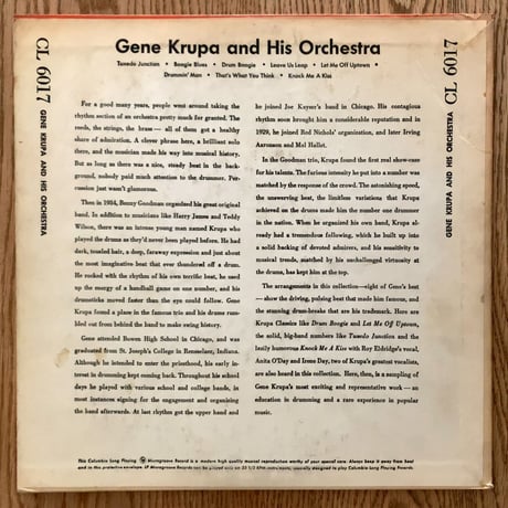 GENE KRUPA - and His Orchestra (COLUMBIA CL6017)