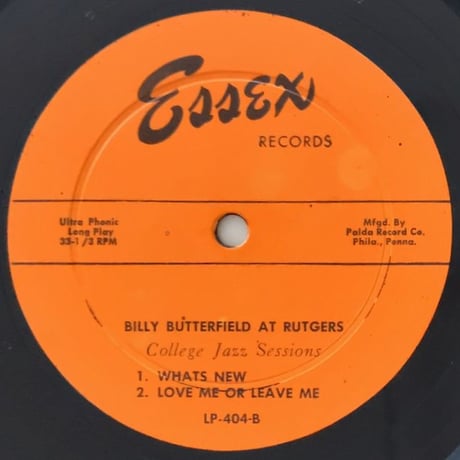 BILLY BUTTERFIELD - Rutgers (SUSSEX ESLP404)