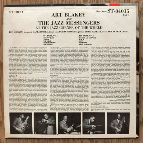 ART BLAKEY & THE JAZZ MESSENGERS at The Jazz Corner of The World Vol.1 (BLUE NOTE BST84015)