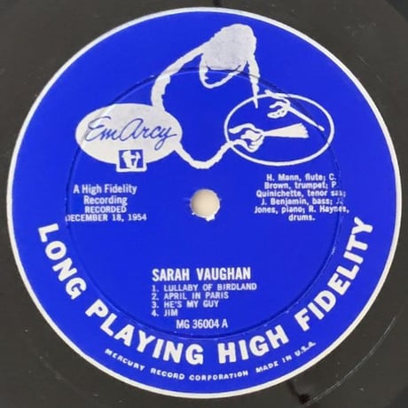 SARAHA VAUGHAN - with Clifford Brown (EMARCY MG36004)