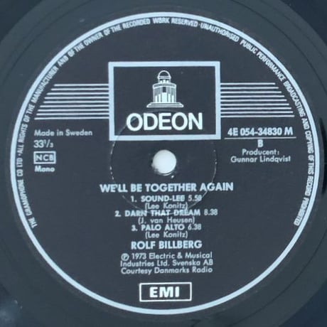 ROLF BILLBERG - We'll Be Together Again (EMI/ODEON E054-34830)
