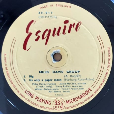 MILES DAVIS - Plays (ESQUIRE 20-017)
