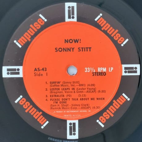 SONNY STITT - Now! (impulse! AS-43)