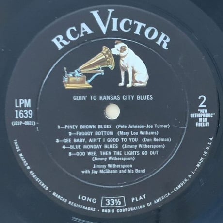 JIMMY WITHERSPOON - Goin' to Kansas City Blues (RCA VICTOR LPM1639)