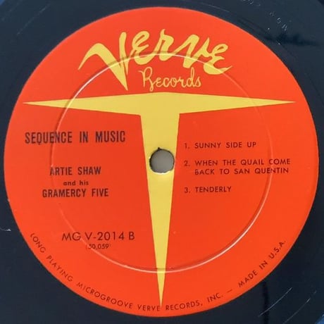 ARTIE SHAW - Sequence in Music (VERVE MGV-2014)