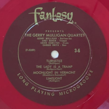 GERRY MULLIGAN - Gerry Mulligan Quartet (FANTASY 3-6)