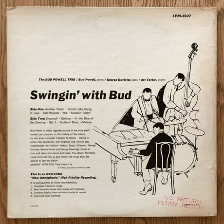 BUD POWELL - Swingin' with Bud (RCA VICTOR LPM1507)
