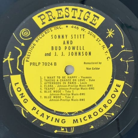 SONNY STITT - and Bud Powell, J.J. Johnson (PRESTIGE PRLP7024)