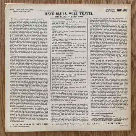 V.A.(Chet Baker, Art Pepper, Wes Montgomery, etc.) - Have Blues Will Travel (WORLD PACIFIC JWC-509)