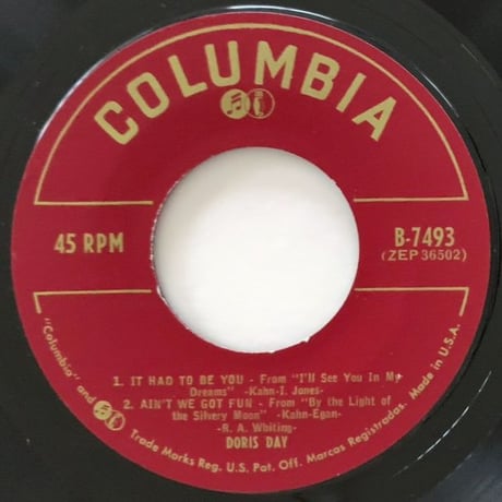 DORIS DAY - Day in Hollywood (COLUMBIA B7493) 7inch EP