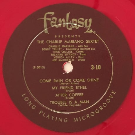 CHARLIE MARIANO - The Charlie Mariano Sextet (FANTASY 3-10)