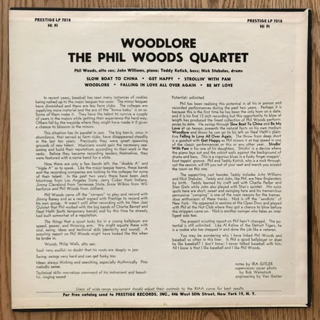 PHIL WOODS - Woodlore (PRESTIGE PRLP7018)