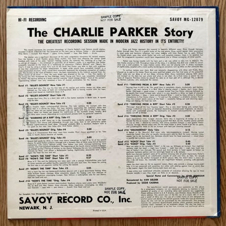 CHARLIE PARKER - The Charlie Parker Story (SAVOY MG12079)
