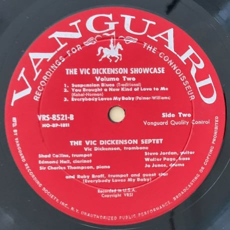 VIC DICKENSON - The Vic Dickenson Showcase Vol.2 (VANGUARD VRS8521)