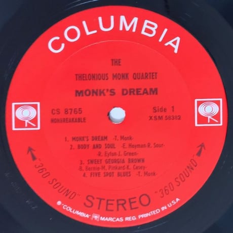 THELONIOUS MONK - Monk's Dream (COLUMBIA CS8765)