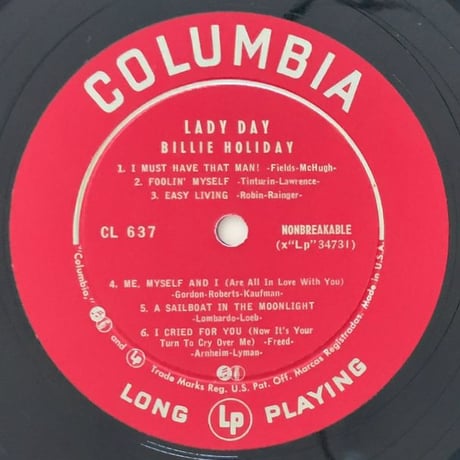 BILLIE HOLIDAY - Lady Day (COLUMBIA CL637)