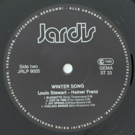 LOUIS STEWART & HEINER FRANZ - Winter Song (JARDIS JRLP9005)