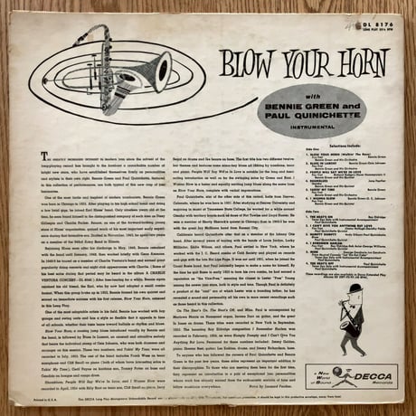 BENNIE GREEN / PAUL QUINICHETTE - Blow Your Horn (DECCA DL8176)