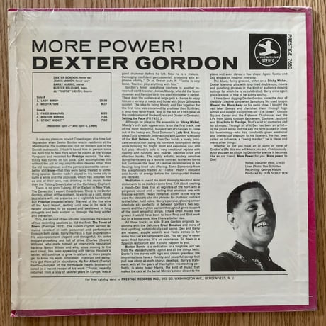 DEXTER GORDON - More Power! (PRESTIGE PRST7680)