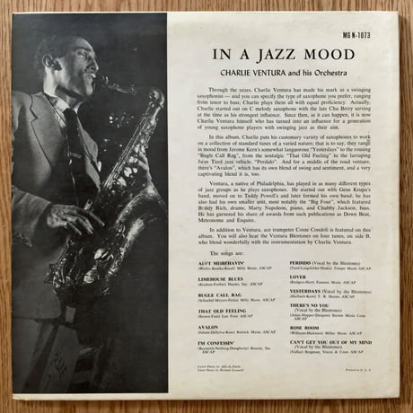 CHARLIE VENTURA - in a Jazz Mood (NORGRAN MGN-1073)