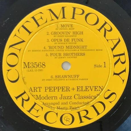 ART PEPPER - Modern Jazz Classics (CONTEMPORARY M3568)