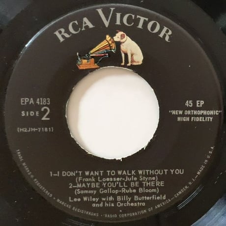 LEE WILEY - Lee and Billy (RCA VICTOR EPA-4183) 7inch EP