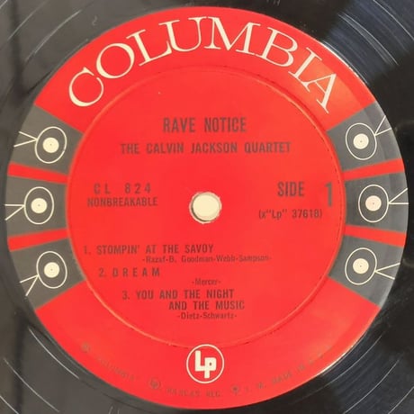 CALVIN JACKSON - Rave Notice (COLUMBIA CL824)