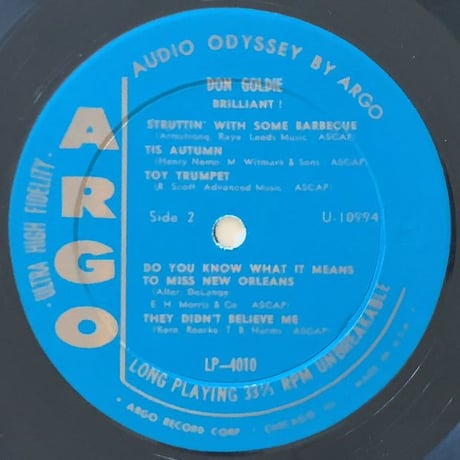 DON GOLDIE - Brilliant! (ARGO LP4010)