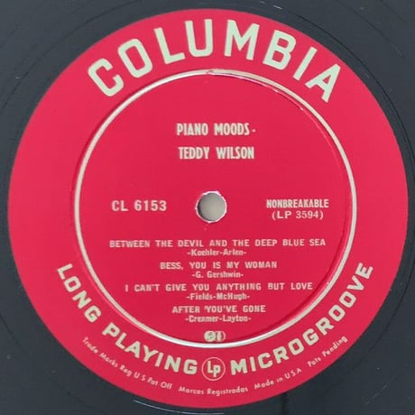 TEDDY WILSON - Piano Moods (COLUMBIA CL6153)