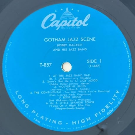 BOBBY HACKETT - Gotham Jazz Scene (CAPITOL T857)