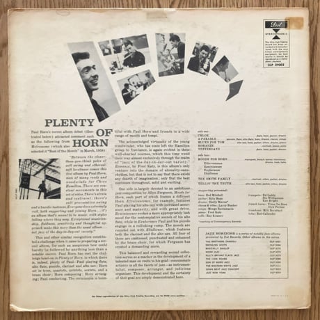 PAUL HORN - Plenty of Horn (DOT DLP29002)