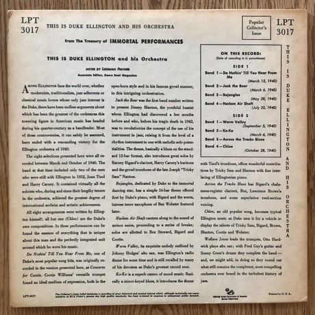 DUKE ELLINGTON - This is (RCA VICTOR LPT3017)