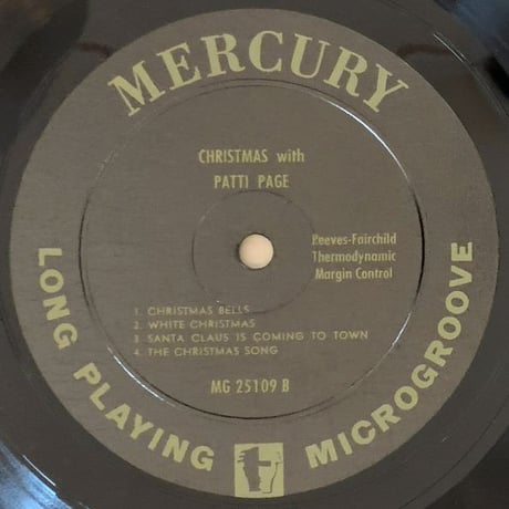 PATTI PAGE - Christmas with (MERCURY MG25109)