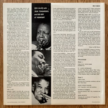 RED ALLEN, KID ORY & JACK TEAGARDEN - at Newport (VERVE MGV-8233)