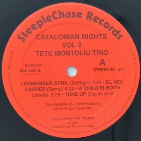 TETE MONTOLIU - Catalonian Night Vol.2 (STEEPLE CHASE SCS1241)