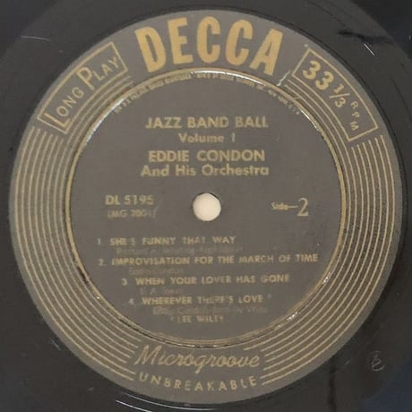 EDDIE CONDON - Jazz Band Ball Vol.1 (DECCA DL5195)