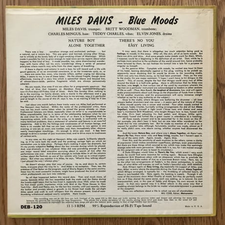 MILES DAVIS - Blue Moods (DEBUT DEB-120)