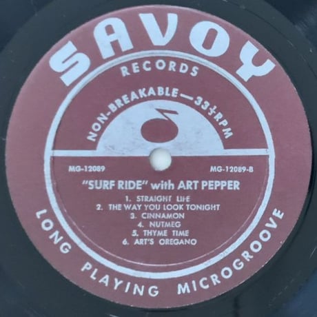 ART PEPPER - Surf Ride (SAVOY MG12089)