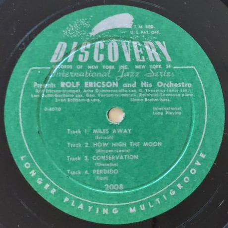 ROLF ERICSON - Swedish Pastry (DISCOVERY DL2008)