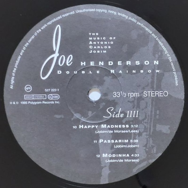JOE HENDERSON - Double Rainbow (VERVE 527 222-1