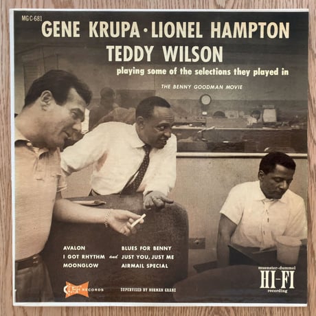LIONEL HAMPTON, ART TATUM, BUDDY RICH - The Hampton - Tatum - Rich Trio (CLEF MGC-709)