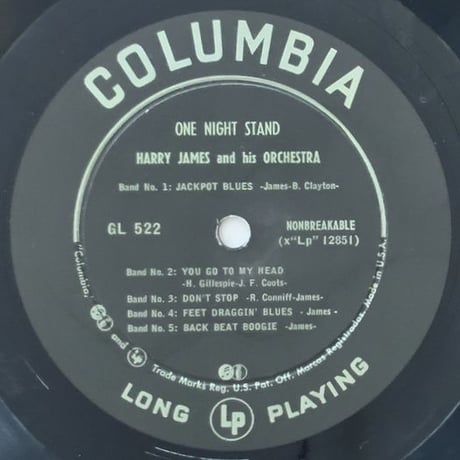 HARRY JAMES - One Night Stand (COLUMBIA GL522)