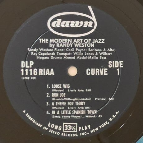 RANDY WESTON - Modern Art of Jazz (DAWN DLP1116)
