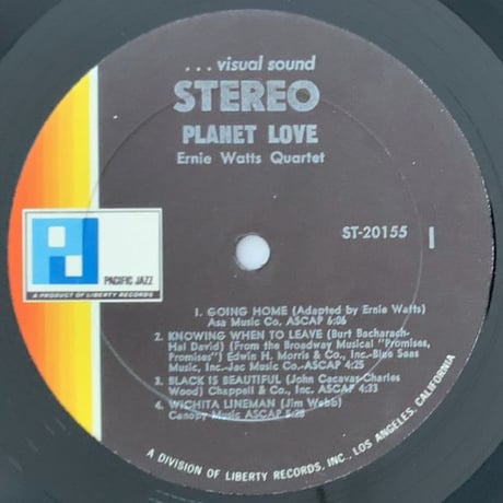 ERNIE WATTS - Planet Love (WORLD PACIFIC ST-20155)