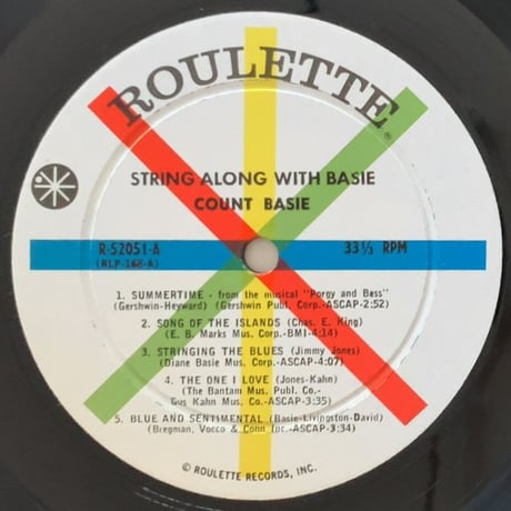 COUNT BASIE - String Along with Basie (ROULETTE R52051)