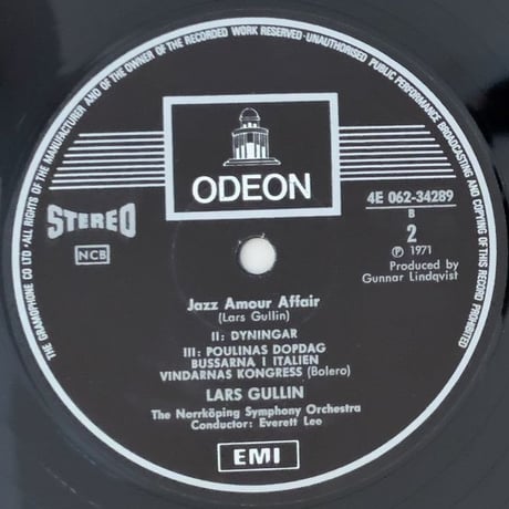 LARS GULLIN - Jazz Amour Affair (ODEON 4E062-34289)