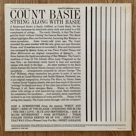 COUNT BASIE - String Along with Basie (ROULETTE R52051)